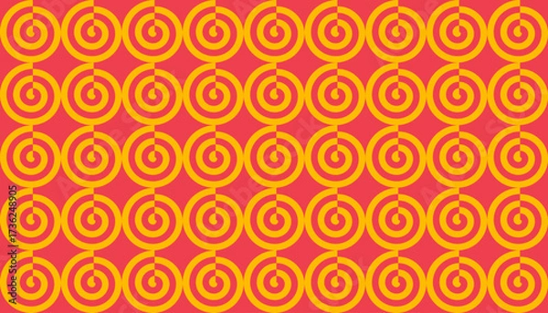 Fototapeta abstract seamless pattern with spiral yellow 