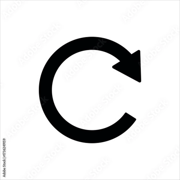 Obraz right angle rotate icon vector design isolated on white background