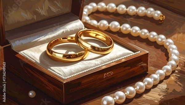 Obraz Elegant wedding rings