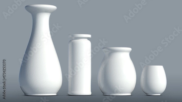 Fototapeta JUG WITH ABSTRACT TEXTURE - DECORATIVE, DESIGN, INTERIOR, MINIMALISM