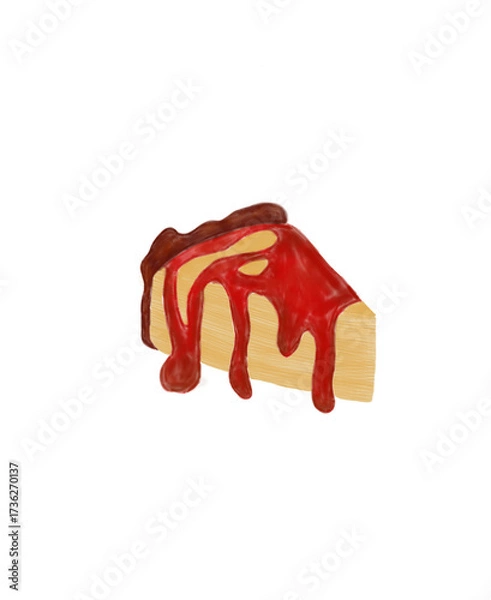 Fototapeta A slice of apple pie
