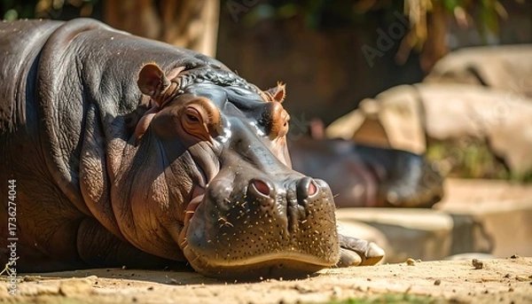 Obraz Close-up hippo resting