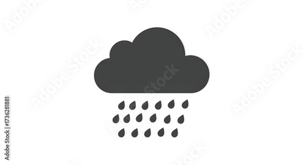 Obraz Animated rain cloud weather icon