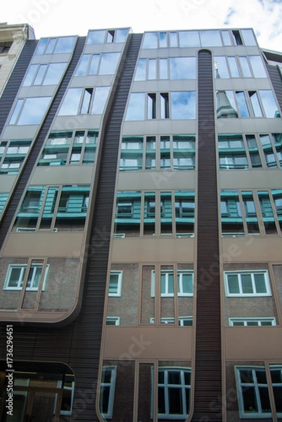 Obraz Modern architectural building with unique facade