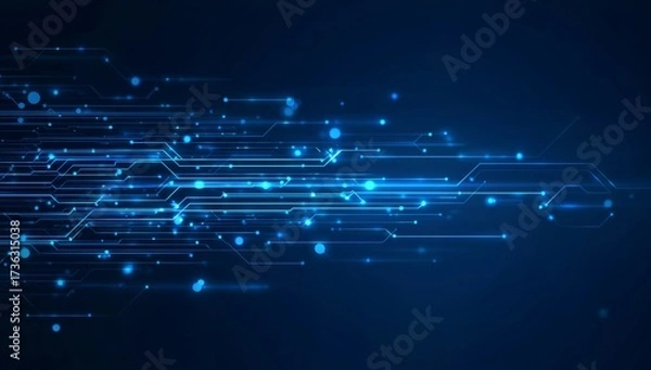Fototapeta Futuristic Digital Circuitry Abstract Background