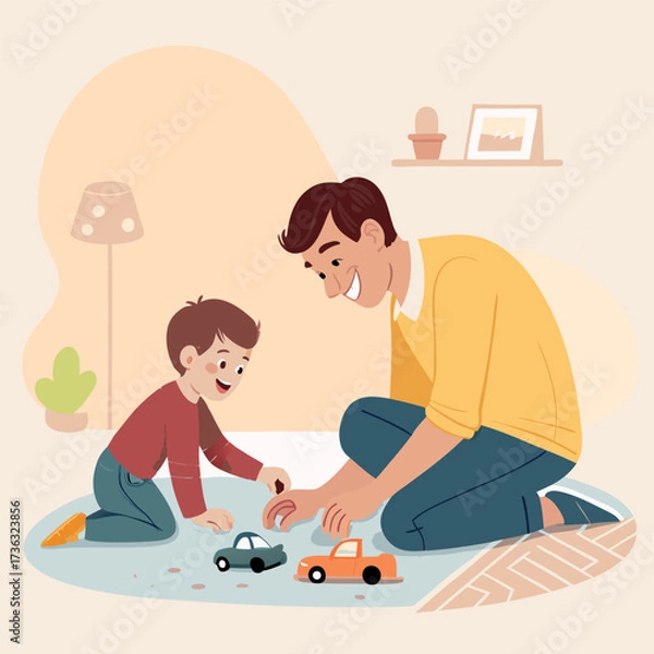 Obraz father and son