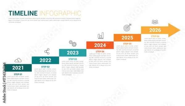 Obraz timeline concept infographic design template vector for presentation
