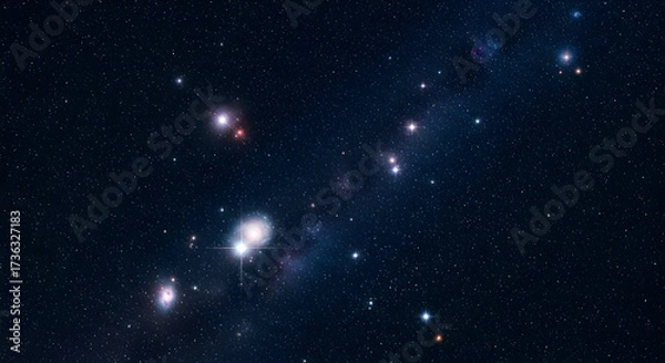 Fototapeta Celestial cluster against dark sky