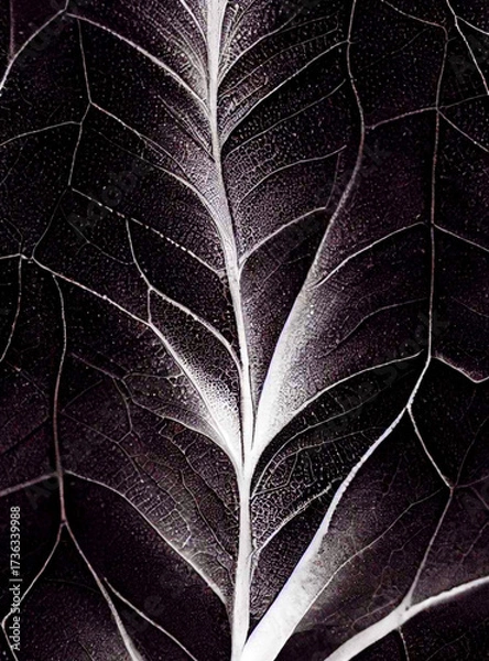 Fototapeta Veinlight – Botanical Structure and Symbolic Illumination, Nature, Conceptual, Abstract, Emotion, Strategy, Texture, Design