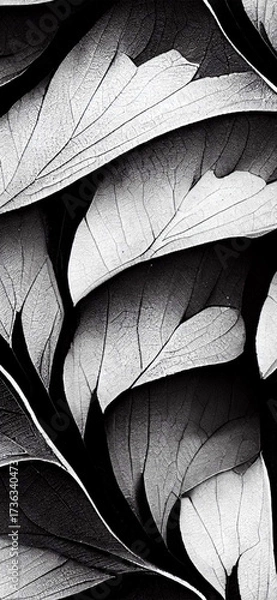 Fototapeta Vein & Whisper – Monochrome Layers and Symbolic Texture, Nature, Conceptual, Abstract, Emotion, Strategy, Pattern, Design