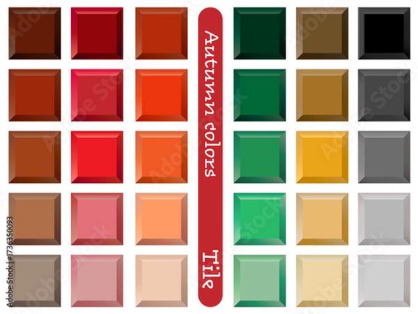 Fototapeta タイル■素材セット（秋色）