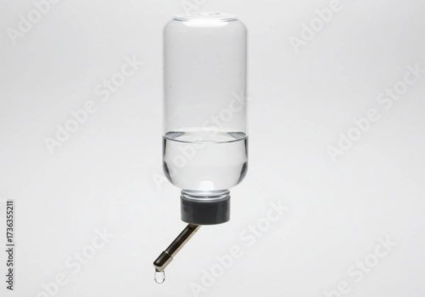 Obraz Hamster Water Bottle Dispenser Isolated on White Background