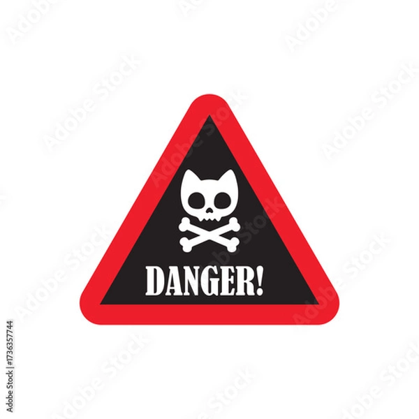 Fototapeta A stylized, minimalistic skull and crossbones icon with bold lines and simple shapes, skull and bones silhouette, vector illustration, eps 10.
