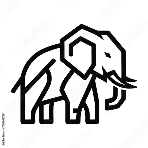 Obraz Elephant icon logo