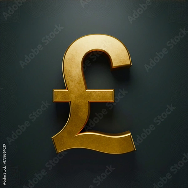 Fototapeta golden pound symbol