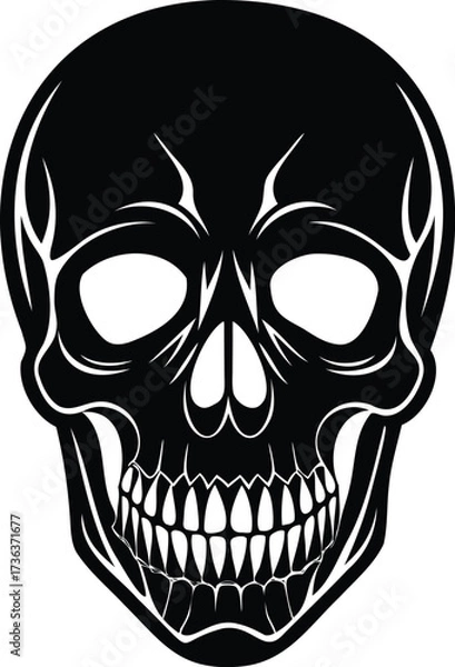 Fototapeta human skull vector illustration