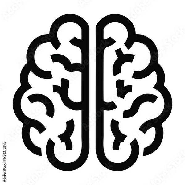 Obraz Human Brain Outline Icon