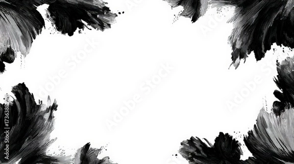 Fototapeta Digital Art Editable Minimalist Border Background Template