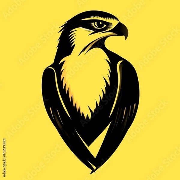 Obraz Hawk design showcasing intricate and details with bold lines and striking features