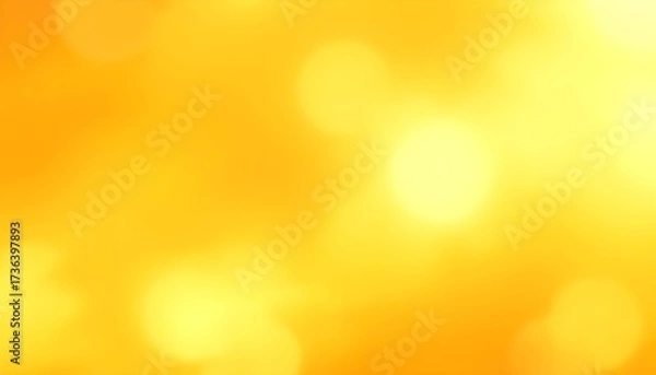 Fototapeta A soft-focus background of warm, glowing yellow and orange bokeh lights, creating a dreamy and ethereal atmosphere.