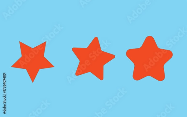 Fototapeta Simple red star graphic design element