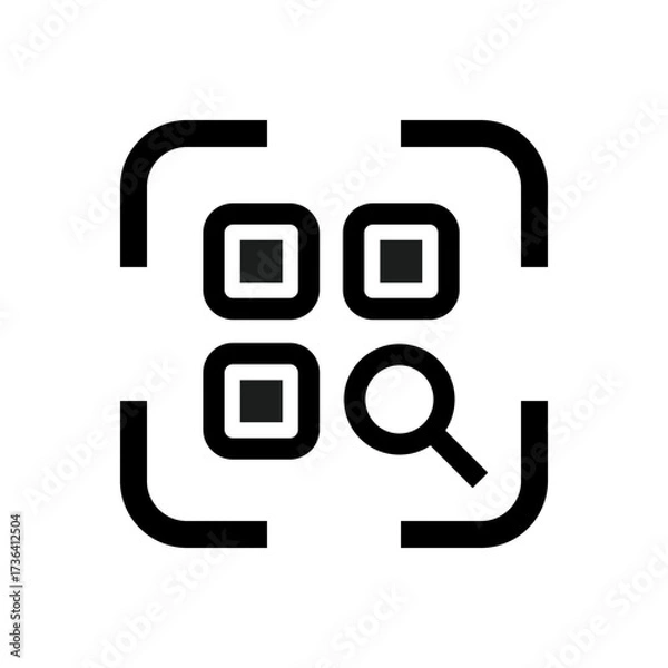 Fototapeta QR code, barcode icon