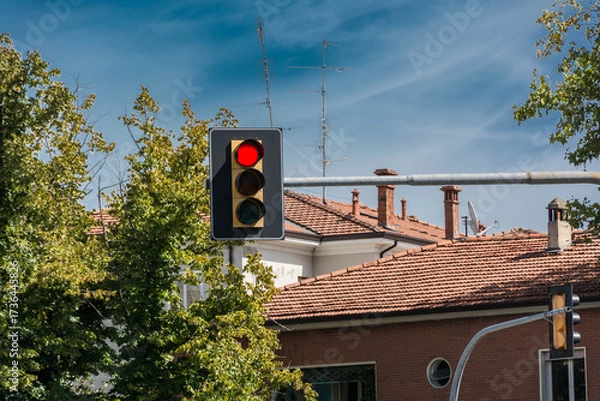Fototapeta semaforo rosso