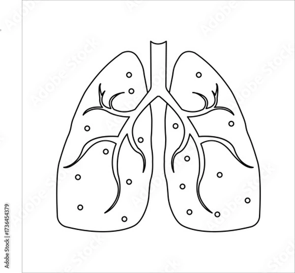Obraz Lung Infection Icon, Lung Disease