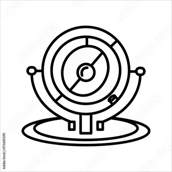 Obraz Vector Physics for Science Learning in Schools, Concepts of gravity, force, and energy for young learners