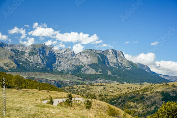 Obraz Panorama of rocky hills and mountains