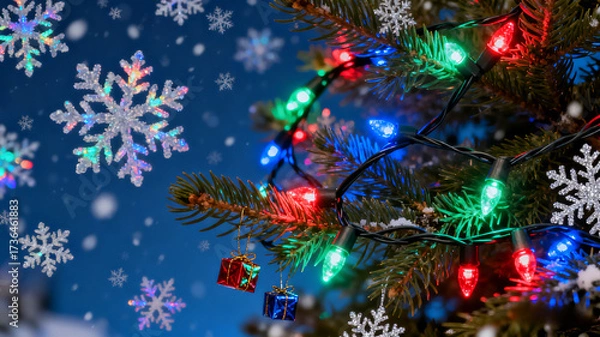 Obraz christmas tree lights