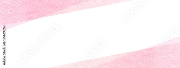 Obraz ピンク色の水彩で描かれたかわいい和風の幾何学的な背景フレーム