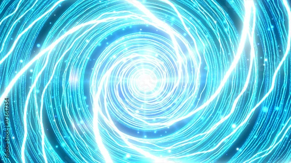 Fototapeta 	渦巻きラインパーティクル