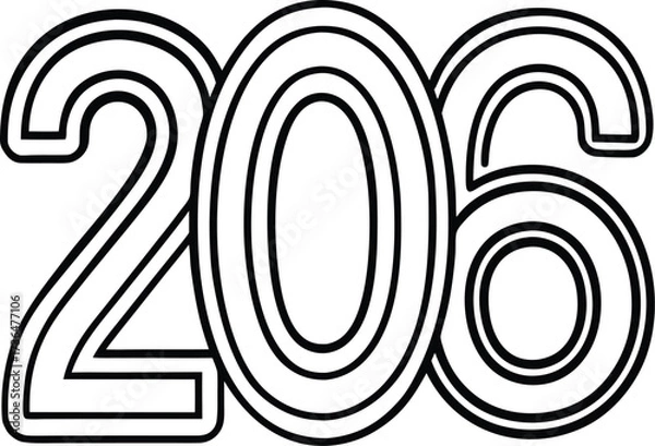 Obraz Adobe Illustrator Artwork Happy New Year of glitter gold fireworks 2026 Happy New Year Background Design. Vector Illustration.

