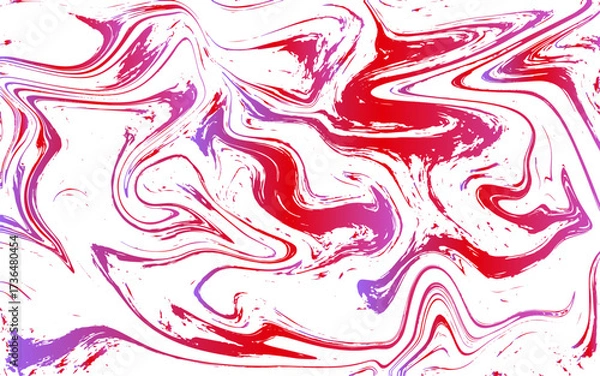 Fototapeta Abstract fluid art background featuring swirling red, black, and white marbled patterns. Liquid-like movement with organic waves and irregular textures molten lava or marbled paint.