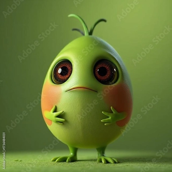 Obraz funny cartoon apple