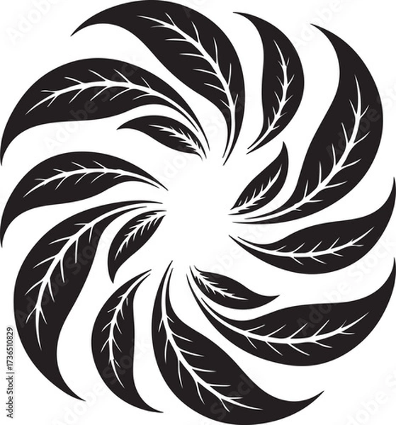 Fototapeta Leafy Spiral A Vector Illustration