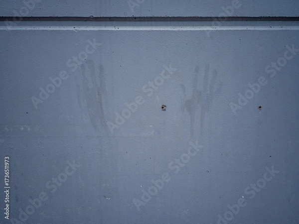 Obraz Grey concrete wall with handprints