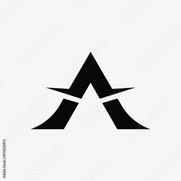 Fototapeta A Shape Monogram Logo