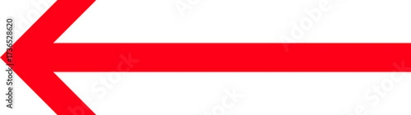 Fototapeta Left Red Arrow icon. Cursor. Modern simple arrows. Arrow icons set. Arrow collection. Simple arrow, big set Vector illustration.