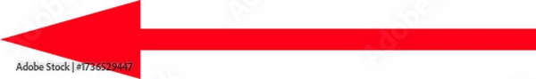 Fototapeta Left Red Arrow icon. Cursor. Modern simple arrows. Arrow icons set. Arrow collection. Simple arrow, big set Vector illustration.