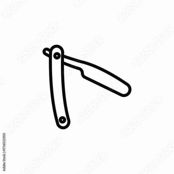 Fototapeta razor blade shave icon sign vector