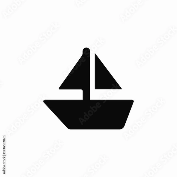 Fototapeta sail boat icon sign vector