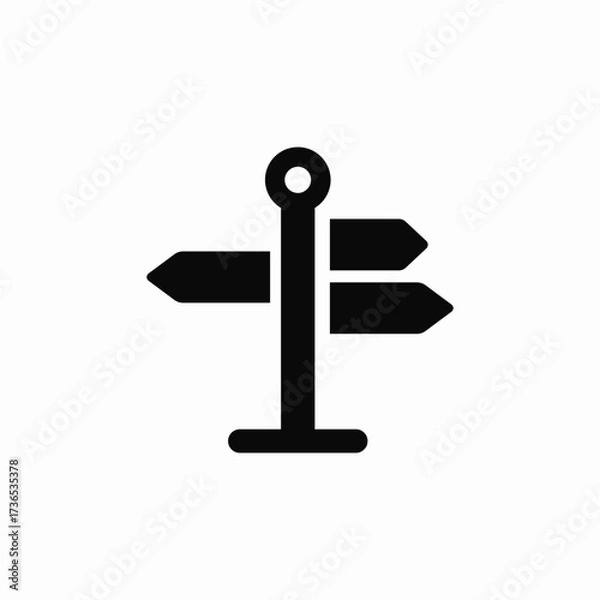 Fototapeta wayfinder path direction icon sign vector