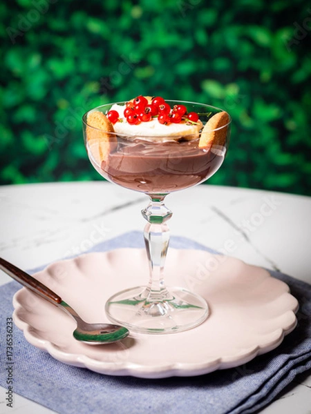 Obraz Chocolate Dessert at a Cafe