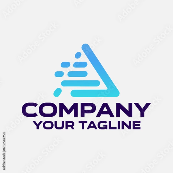 Obraz Expedition logistics logo cube box logo