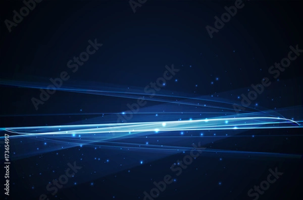 Fototapeta Bright wavy background with lights
