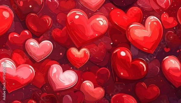 Fototapeta Heart pattern background