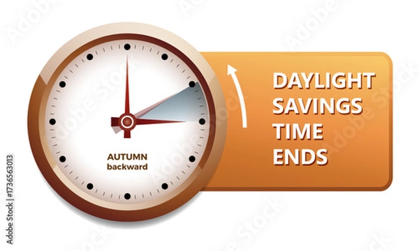 Fototapeta Vector illustration of a clock showing the time change