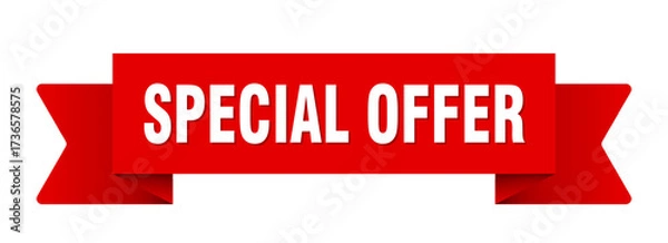 Fototapeta special offer ribbon isolated on transparent background. special offer ribbon